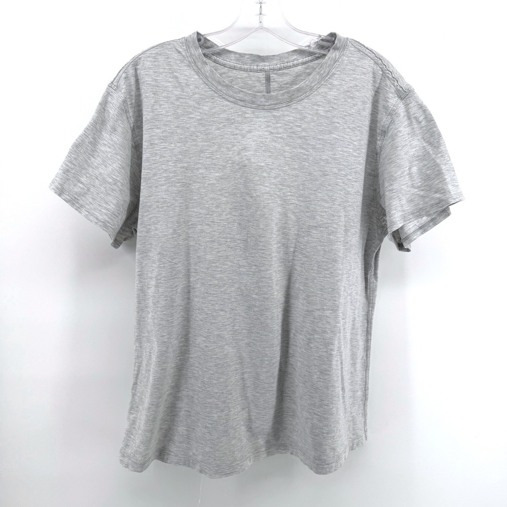 Lululemon Short Sleeve Tee Mens XL Heathered Grey Crew Neck Activewear Shirt